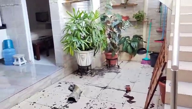 Morador que teve casa atingida por fogo diz que foi tudo muito rápido