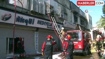 Tarihi Kemeraltı Çarşısı'nda iş merkezinde yangın paniği