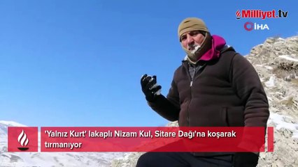 Tüm şehir ayaklarının altında! 'Yalnız Kurt' Sitare Dağı'na 10 dakikada tırmanıyor
