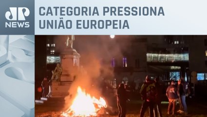 Agricultores realizam protestos em Bruxelas