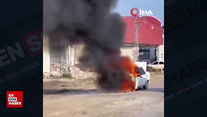 Hatay’da Tofaş'ın alevlere teslim olduğu anlar