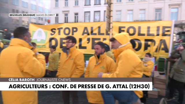 À Bruxelles, tous les axes routiers menant au Parlement européen sont bloqués par les agriculteurs venus de plusieurs pays d'Europe, dont les revendications sont communes.