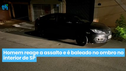 Homem reage a assalto e é baleado no ombro no interior de SP