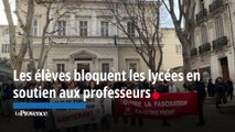 À Marseille, Les élèves bloquent les lycées en soutien aux professeurs