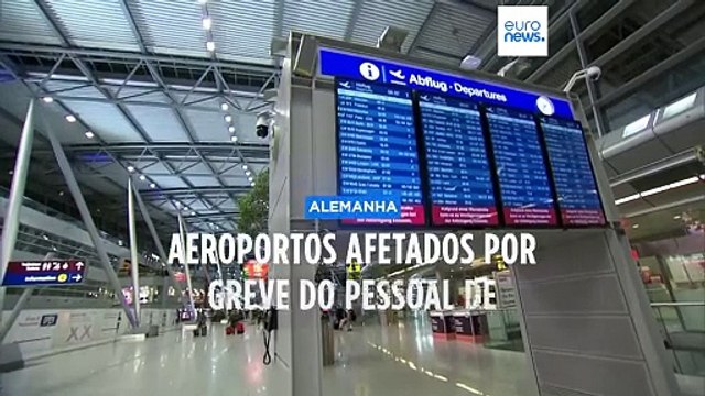 Greve do pessoal de segurança nos aeroportos alemães vai cancelar mais de mil voos