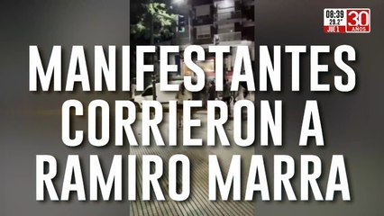 Tensión en Congreso: manifestantes persiguieron y escracharon a Ramiro Marra