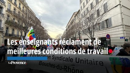 À Marseille, les enseignants réclament de meilleures conditions de travail