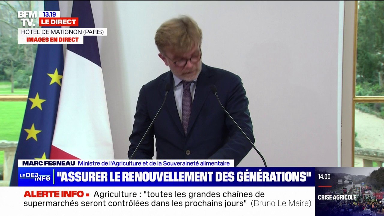 Crise agricole: Marc Fesneau annonce débloquer "2 milliards d'euros pour faciliter l'accès aux prêts"