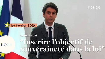 Gabriel Attal veut inscrire "l'objectif de souveraineté dans la loi"