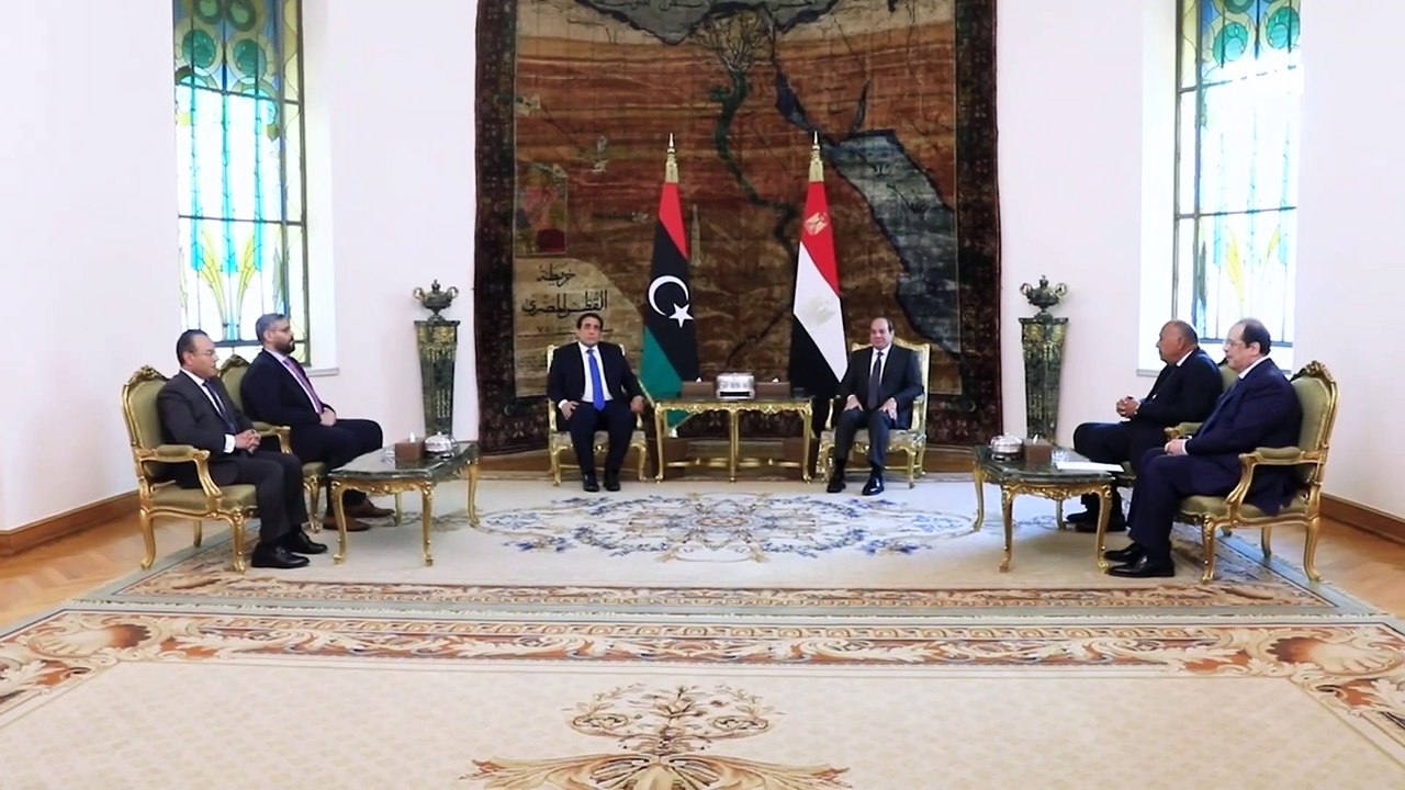 الرئيس السيسى يستقبل "المنفى" ويؤكد دعم مصـر لجهود حماية وحدة الأراضى الليبية