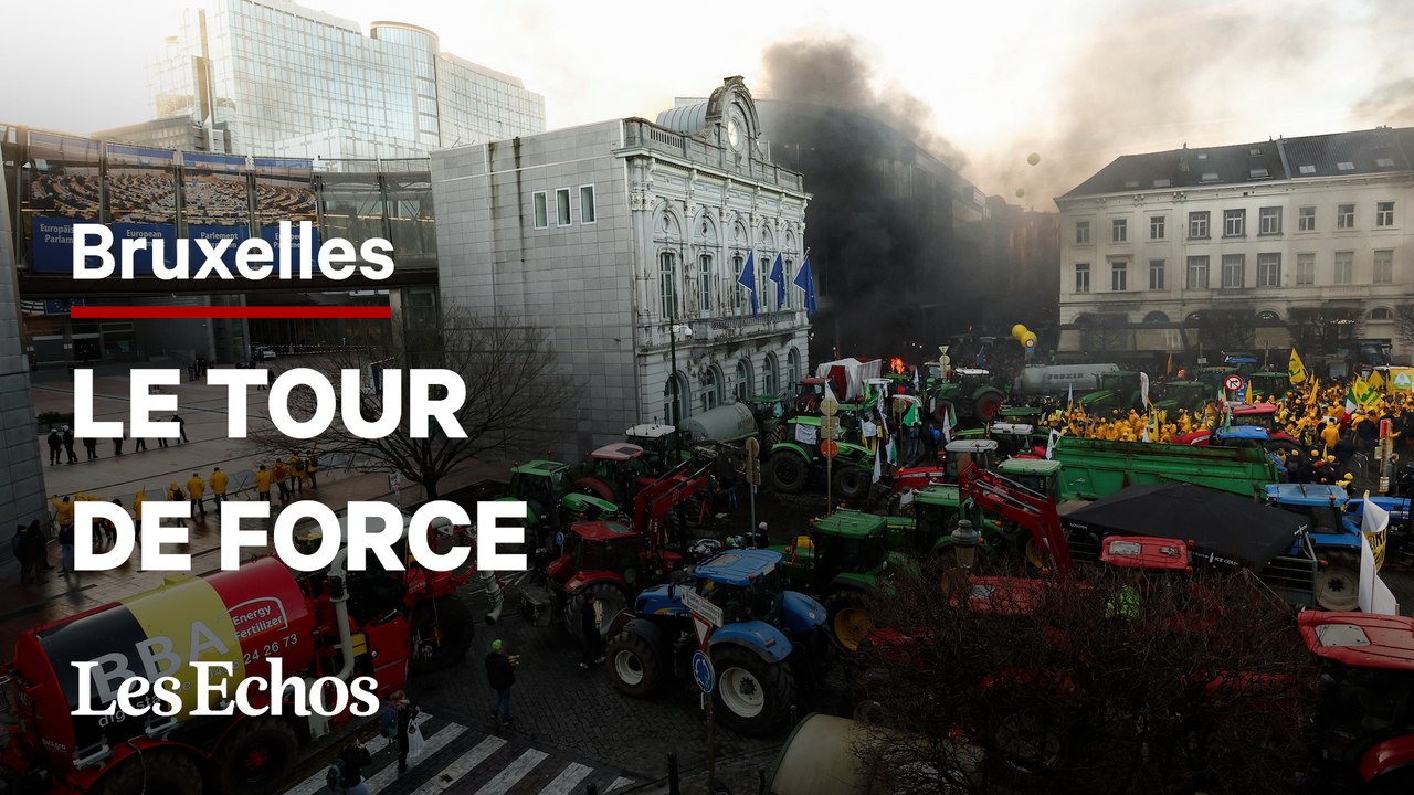 Agriculture : 1.000 tracteurs bloquent le quartier européen de Bruxelles
