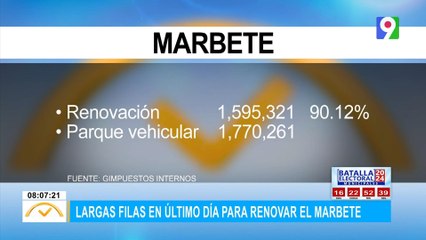 Largas filas en ultimo día para renovar el marbete | El Despertador