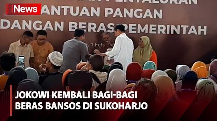Jokowi Jamin Bantuan Pangan hingga Juni saat Bagi-Bagi Beras Bansos di Sukoharjo
