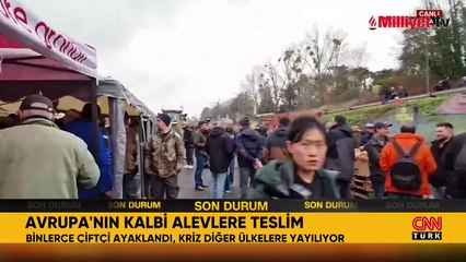 Avrupa'da çiftçiler isyan etti! Traktörleriyle sokağa indiler