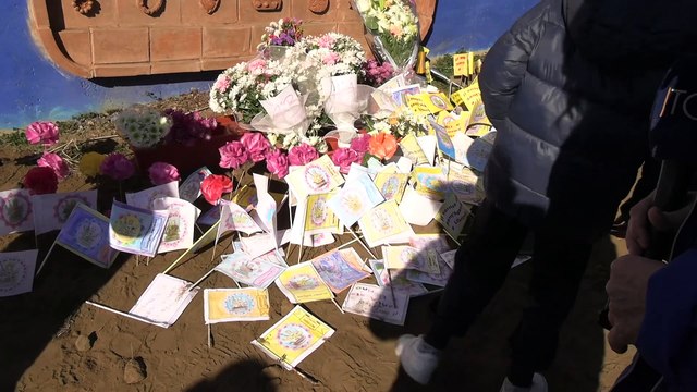 Festa stamattina nel quartiere di Librino a Catania, approdaat un'opera d'arte di Antonio Presti per Sant'Agata