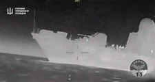 ビデオ：ウクライナの無人機によって破壊されたロシアの黒海艦隊のもう一隻の船