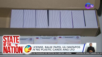 Driver’s license, balik papel uli matapos maubusan ng plastic cards ang LTO | SONA