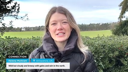 Mild but cloudy and breezy with gales and rain in the north.