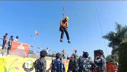 माता टेकरी रोपवे पर किया गया मॉक ड्रिल
