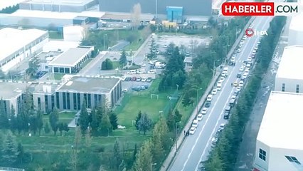 Gebze'de işçilerin rehin alındığı fabrika böyle görüntülendi