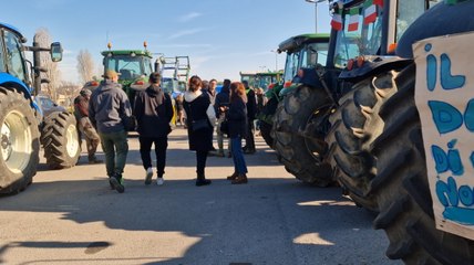 Trattori in corteo sull'Aurelia