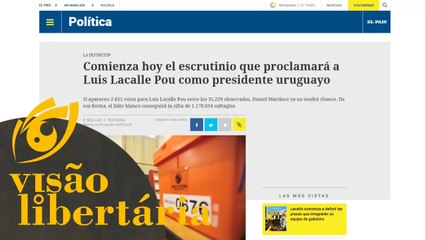 Esquerda perde eleição no Uruguai | Visão Libertária - 26/11/19 | ANCAPSU