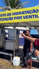 Lavagem de Itapuã 2024: Prefeitura oferece posto de hidratação com ventilação para amenizar o forte calor