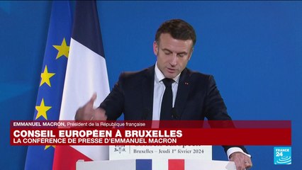 REPLAY : prise de parole d'Emmanuel Macron à l'issu du sommet extraordinaire consacré aux agriculteurs à Bruxelles