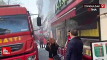 Zonguldak'ta kasapta tavuk yağları yangın çıkardı