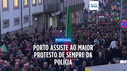 Manifestação de polícias junta 20 mil pessoas no Porto