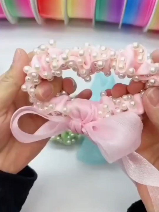 Beads pearl hair bun and bracelet making 