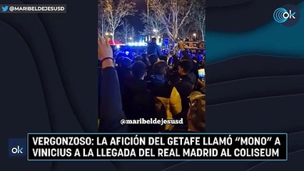 Vergonzoso: la afición del Getafe llamó "mono" a Vinicius a la llegada del Real Madrid al Coliseum