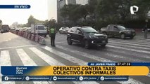 Se realiza operativo contra taxistas y colectivos informales en la avenida Javier Prado