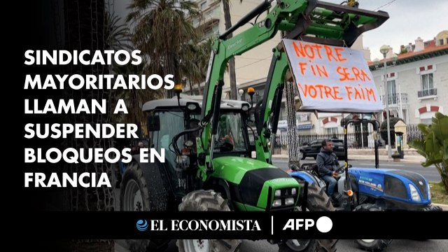 Sindicatos mayoritarios llaman a suspender bloqueos en Francia
