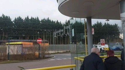 The huyton train coming