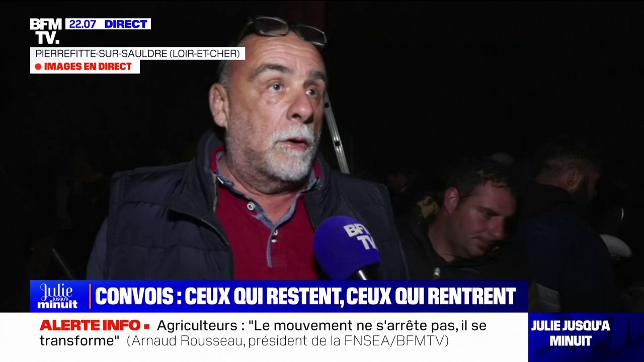 Serge Bousquet-Cassagne (président de la Chambre d'agriculture du Lot-et-Garonne) évoque un retour "sans regret" sur ses terres, après avoir réussi à "entrer dans Rungis"