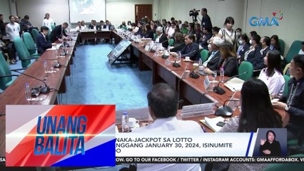 Listahan ng mga naka-jackpot sa lotto mula July 2023 hanggang January 30, 2024, isinumite ng PCSO sa Senado | UB