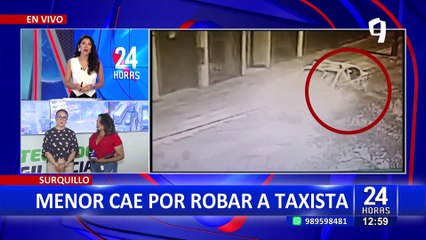Surquillo: Capturan a adolescente tras ser sorprendido robando celular a taxista