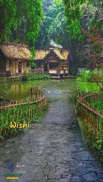 Rain Sounds for Sleeping Rain on a Forest House ☔ Floating Ducks • Chirping Birds • Praying Quote