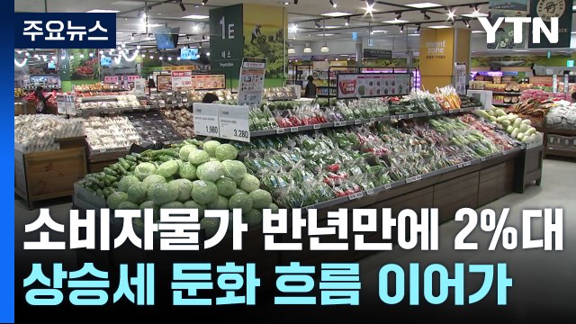 소비자물가 6달 만에 2%대 둔화...농산물값 강세 여전 / YTN