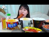 ASMR MUKBANG| Convenience store(Toowomba pasta, Seafood noodles, Black bean noodles, Gimbap)