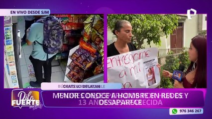 SJM: menor de 13 años desaparecida se encontraría con joven que conoció por redes sociales