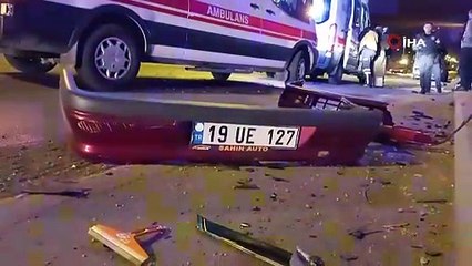Kontrolden çıkan otomobil karşı şeritteki araca çarpıp takla attı: 1 ölü, 3 yaralı
