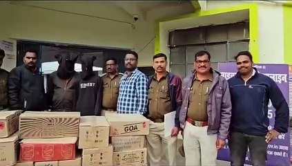 कोतवाली पुलिस ने दो आरोपियों से 152 लीटर अंग्रेजी शराब की जब्त