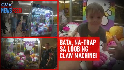 Video herunterladen: Bata, na-trap sa loob ng claw machine! | GMA Integrated Newsfeed