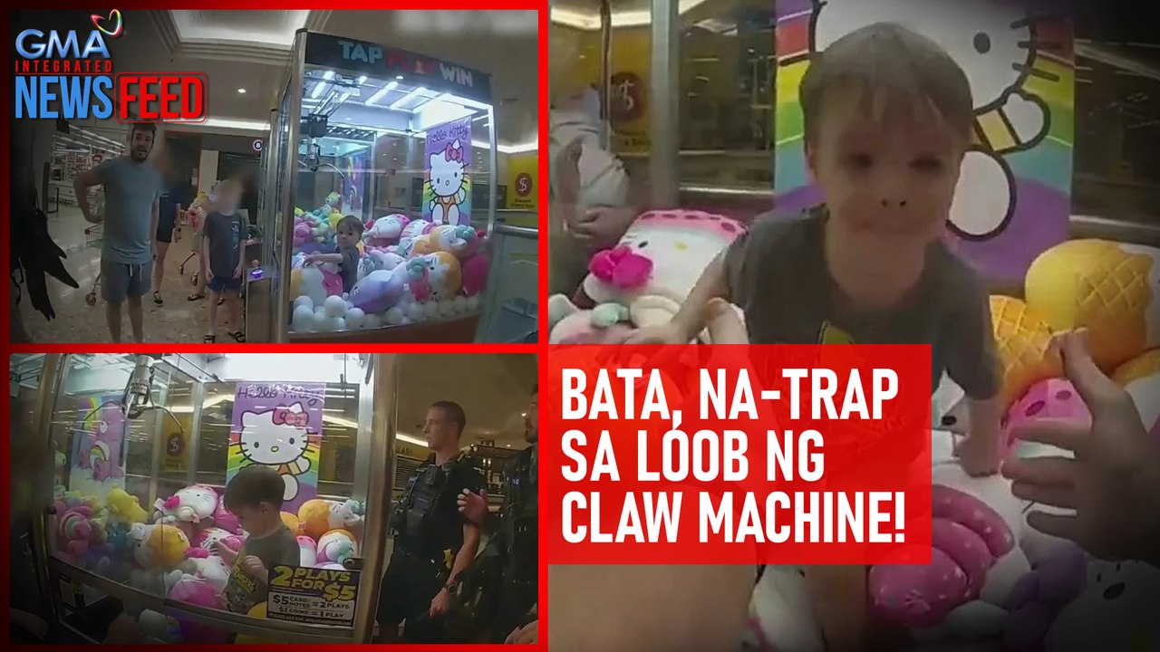 Bata, na-trap sa loob ng claw machine! | GMA Integrated Newsfeed
