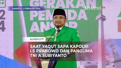 Di Depan Jokowi, Gus Yaqut Sapa Kapolri LS Prabowo dan Panglima TNI A Subiyanto