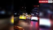 Öldürülen taksi şoförü için meslektaşlarından alkışlı protesto