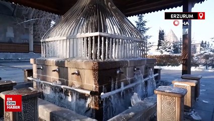 Erzurum’da termometreler -30 dereceyi gördü