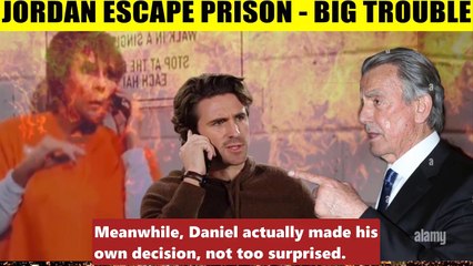 CBS Young And The Restless Jordan escapes from the burning prison - the Newman f